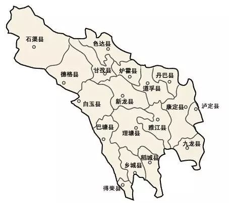 甘孜地图全州图片